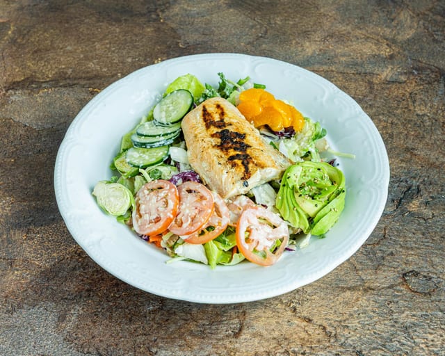 Grilled Salmon Salad.